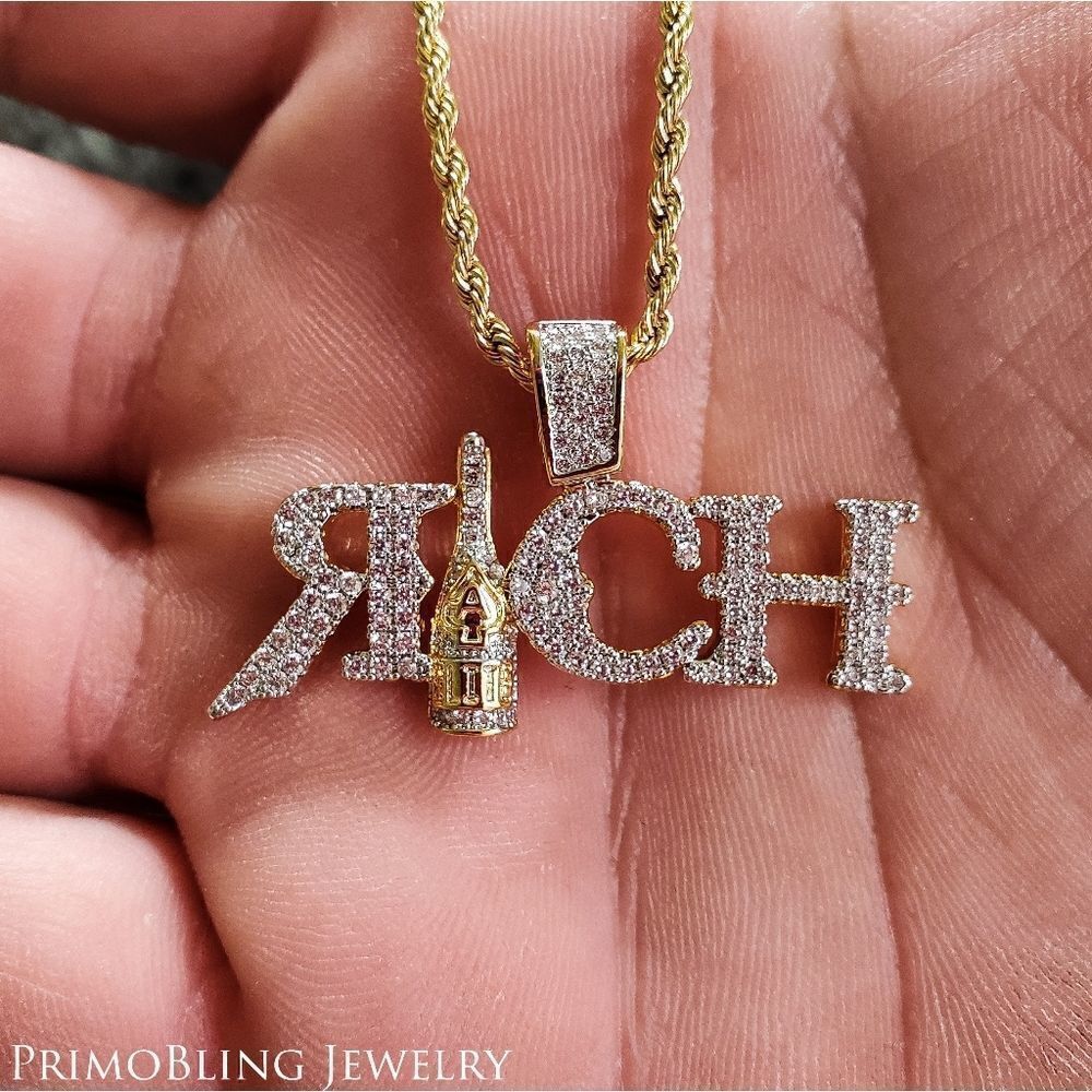 Two Tone RICH Necklace  - Picture 3 of 3